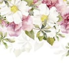 Miniatura fototapety Pastelowe kwiaty i zielone liście