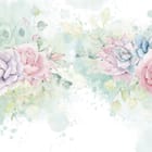 Miniatura fototapety Pastelowe Kwiaty i Zielone Liście