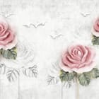 Miniatura fototapety Trzy Różowe Róże z Liśćmi