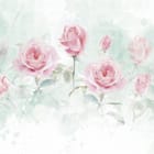 Miniatura fototapety Różowe róże na akwarelowym tle