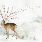 Miniatura fototapety Jeleń w zimowym lesie