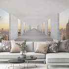 Miniatura fototapety Perspektywiczny korytarz 3D we wnętrzu salonu