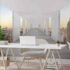 Miniatura fototapety Perspektywiczny korytarz 3D we wnętrzu biura