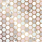 Miniatura fototapety Pastelowe heksagony z marmurem