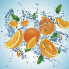 Miniatura fototapety Pomarańcze w rozprysku wody