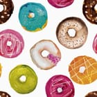 Miniatura fototapety Kolorowe pączki na białym tle