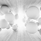 Miniatura fototapety Tunel 3D z białymi kulami