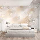 Miniatura fototapety Geometryczne kule z ażurowym wzorem we wnętrzu sypialni