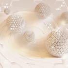 Miniatura fototapety Geometryczne kule z ażurowym wzorem