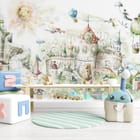 Miniatura fototapety Fantazyjny zamek z wieżami we wnętrzu pokoju dziecka