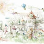 Miniatura fototapety Fantazyjny zamek z wieżami