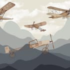 Miniatura fototapety Stare samoloty nad górami