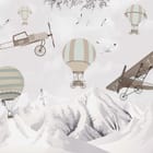 Miniatura fototapety Góry dziecięce z samolotami i balonami