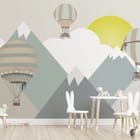 Miniatura fototapety Balony nad górami dla dzieci we wnętrzu pokoju dziecka