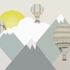 Miniatura fototapety Balony nad górami dla dzieci