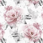 Miniatura fototapety Róże i szare liście na białym tle