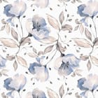 Miniatura fototapety Niebieskie Kwiaty na Jasnym Tle