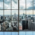Miniatura fototapety Panorama miasta za oknem
