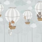 Miniatura fototapety Zwierzęta w Balonach na Niebo