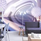 Miniatura fototapety Geometryczne kule w tunelu 3D we wnętrzu salonu