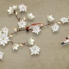 Miniatura fototapety Gałąź z Białymi Kwiatami 3D