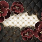 Miniatura fototapety Eleganckie czerwone kwiaty 3D