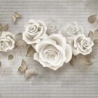 Miniatura fototapety Białe róże na tle tekstury