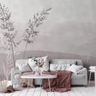 Miniatura fototapety Kwiaty polne i górskie pejzaże we wnętrzu salonu