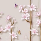 Miniatura fototapety Kwiaty magnolii na gałęziach