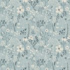 Miniatura fototapety Kwiaty i Liście na Niebieskim Tle