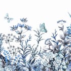 Miniatura fototapety Niebieskie Kwiaty na Białym Tle