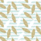 Miniatura fototapety Złote pióra na błękitnym tle