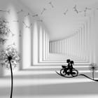 Miniatura fototapety Para na rowerze w tunelu 3D