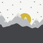 Miniatura fototapety Góry z zachodzącym słońcem