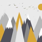 Miniatura fototapety Geometryczne góry z trójkątów