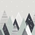 Miniatura fototapety Góry dziecięce z trójkątami