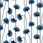 Miniatura fototapety Niebieskie kwiaty na białym tle