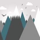 Miniatura fototapety Geometryczne góry dla dzieci