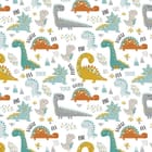 Miniatura fototapety Kolorowe Dinozaury na Ścianie