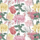 Miniatura fototapety Kwiatowe wzory na białym tle