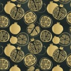 Miniatura fototapety Złote granaty na ciemnym tle