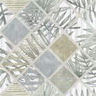 Miniatura fototapety Geometryczny wzór z liśćmi palmowymi