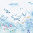 Miniatura fototapety Wieloryby i delfiny w oceanie