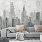 Miniatura fototapety Panorama miasta z wieżowcami we wnętrzu salonu