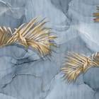 Miniatura fototapety Złote Liście Palmowe na Abstrakcji