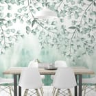 Miniatura fototapety Gałęzie z Liśćmi i Kwiatami we wnętrzu kuchni