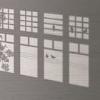 Miniatura fototapety Cienie okien na ceglanej ścianie