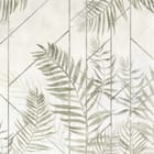 Miniatura fototapety Liście paproci na geometrycznym tle