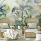 Miniatura fototapety Tropikalna dżungla z palmami we wnętrzu przedpokoju