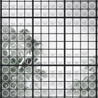 Miniatura fototapety Liście za szklaną ścianą